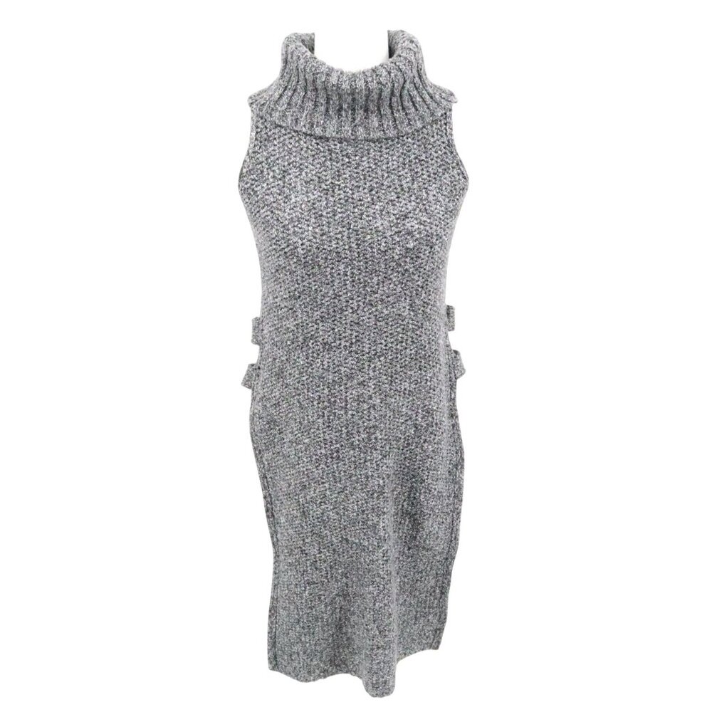 Cliche Wool Long Sweater Women M Gray Futuristic Minimalist Contemporary Capsule